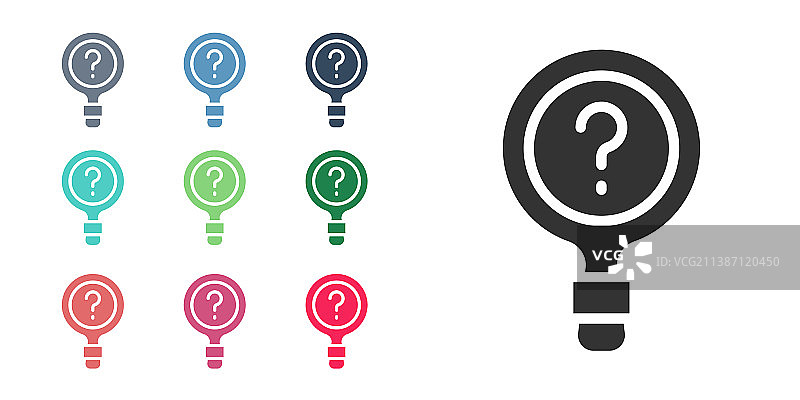 白色背景上的黑色未知搜索图标图片素材