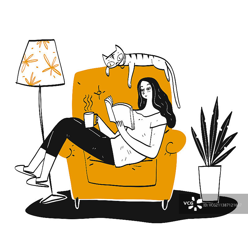 正在读书的女人图片素材