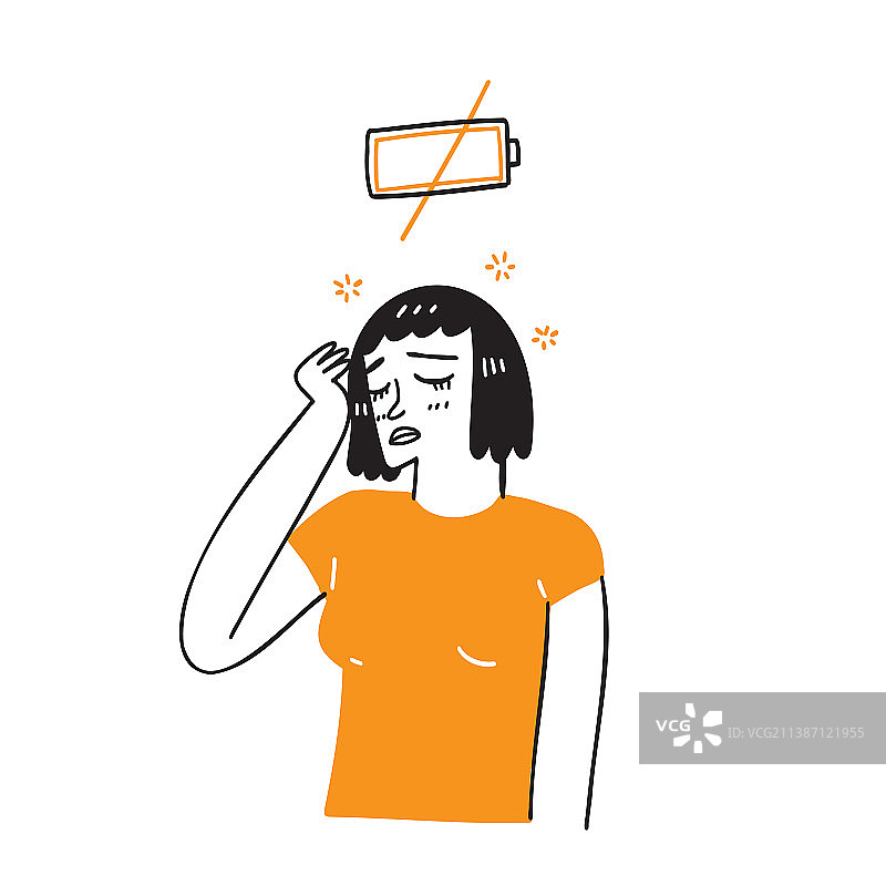 女孩感到疲惫图片素材