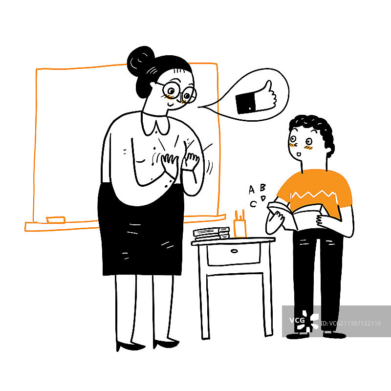 老师表扬学生图片素材