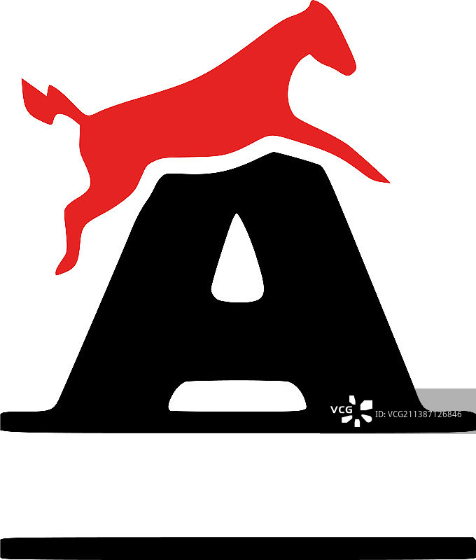 字母A和马的个性化首字母组合图片素材