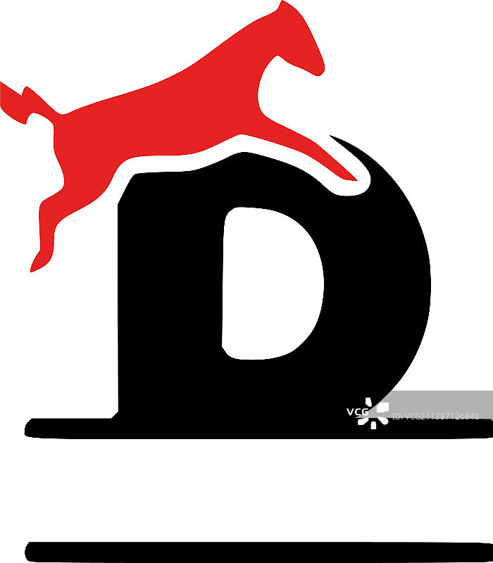 字母D和马个性化首字母组合图片素材