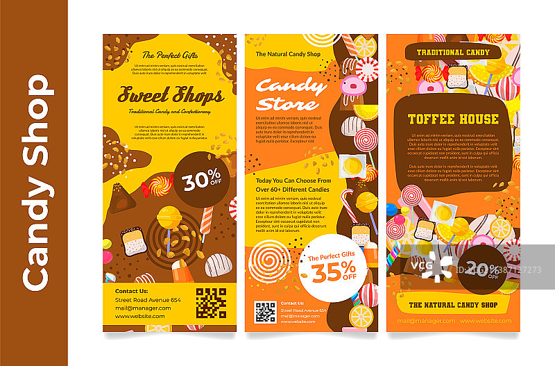 糖果店促销海报合集图片素材