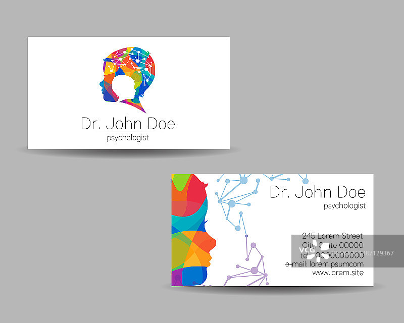 儿童头像现代logo彩色名片图片素材