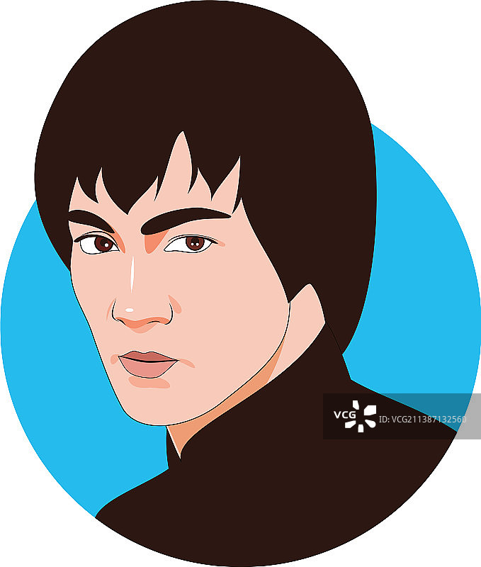 李小龙卡通肖像图片素材