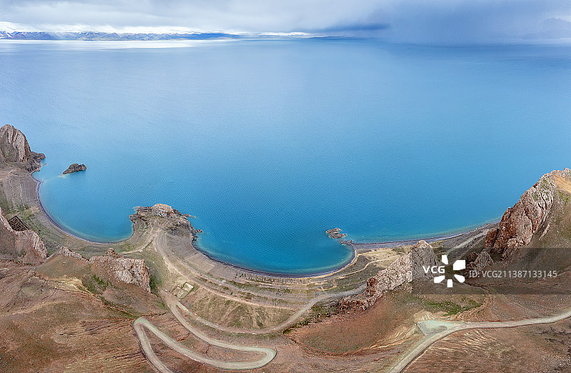 纳木错的风光，纳木错的航拍，清新的自然风光图片素材