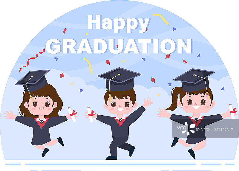 庆祝毕业生的快乐毕业日图片素材