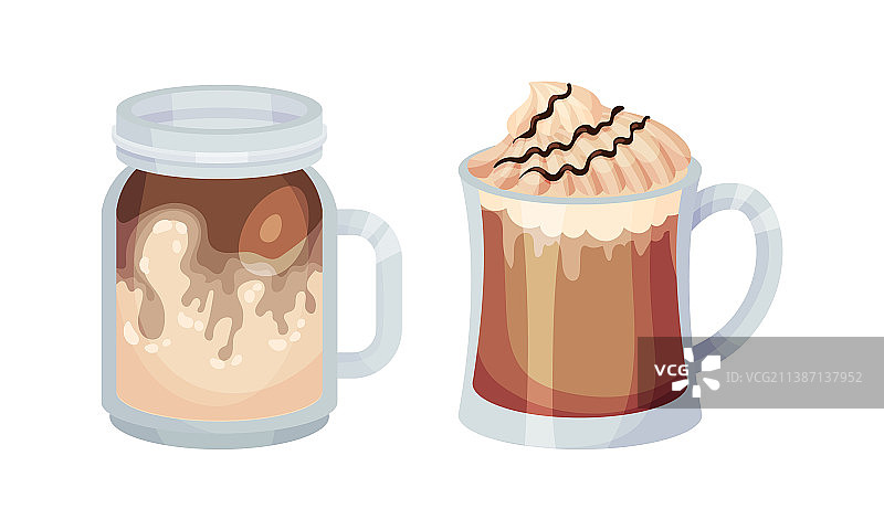 咖啡饮品套装热饮香气图片素材