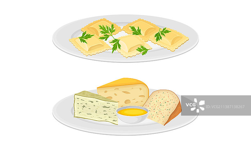 意大利美食菜肴：意大利饺子图片素材