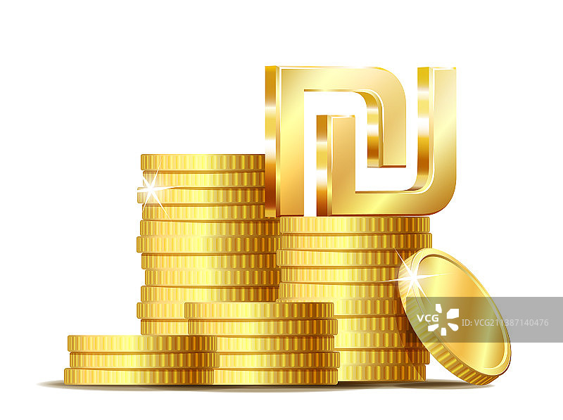 闪亮的以色列谢克尔图片素材