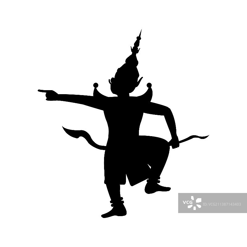 巨型尖头国王黑色剪影设计图片素材