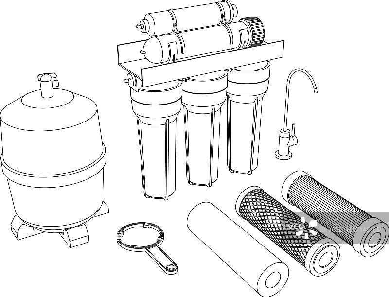 家用反渗透饮用水过滤器图片素材
