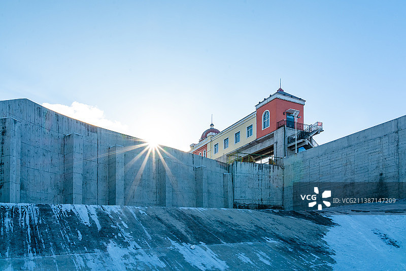 七台河桃山水库图片素材