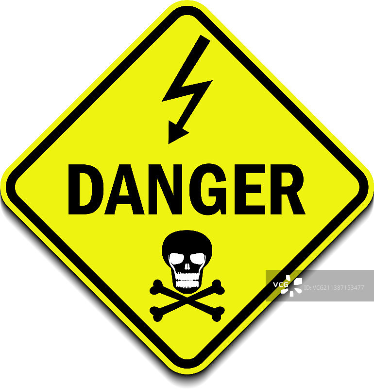 危险高压电标志图片素材