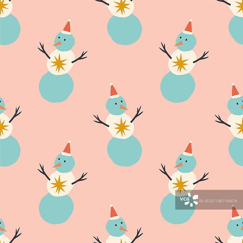 圣诞老人雪人儿童卡通图片素材