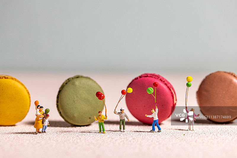 儿童和马卡龙图片素材