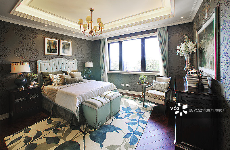 新古典风格艺术空间卧室图片素材