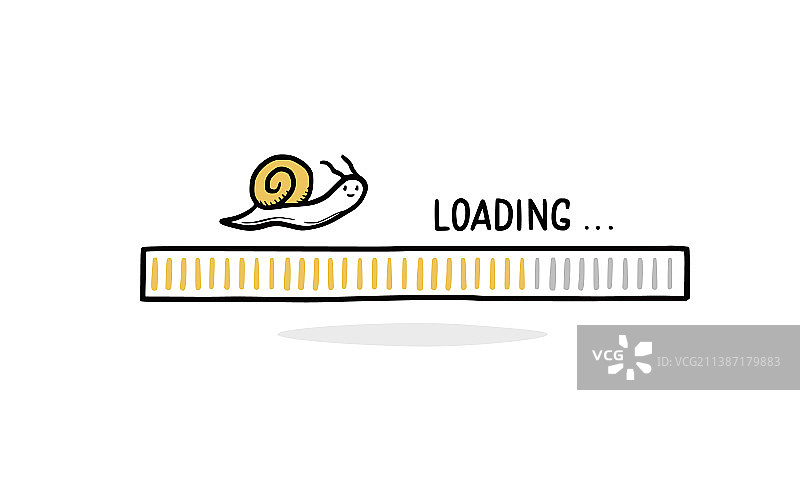 蜗牛加载慢速网络图片素材
