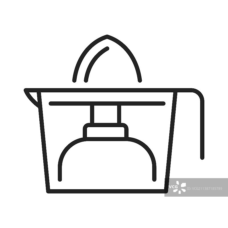 机械榨汁机单色线条图标图片素材
