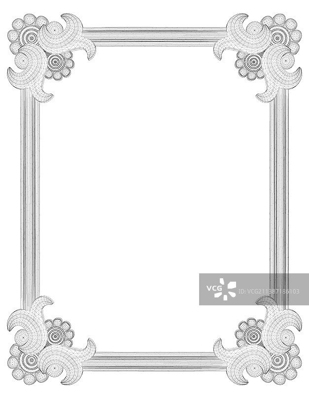 线框装饰画或相框图片素材