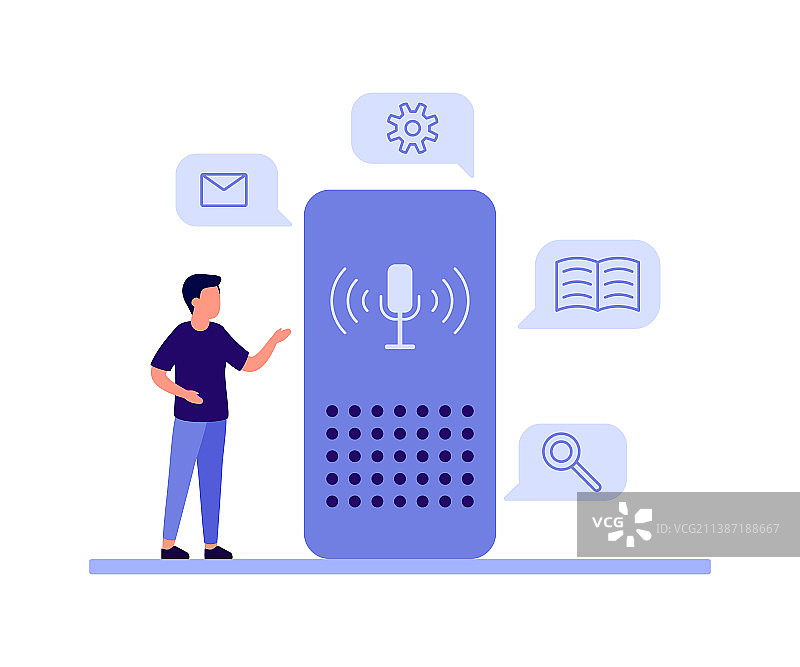智能音箱语音指令设备应用图片素材