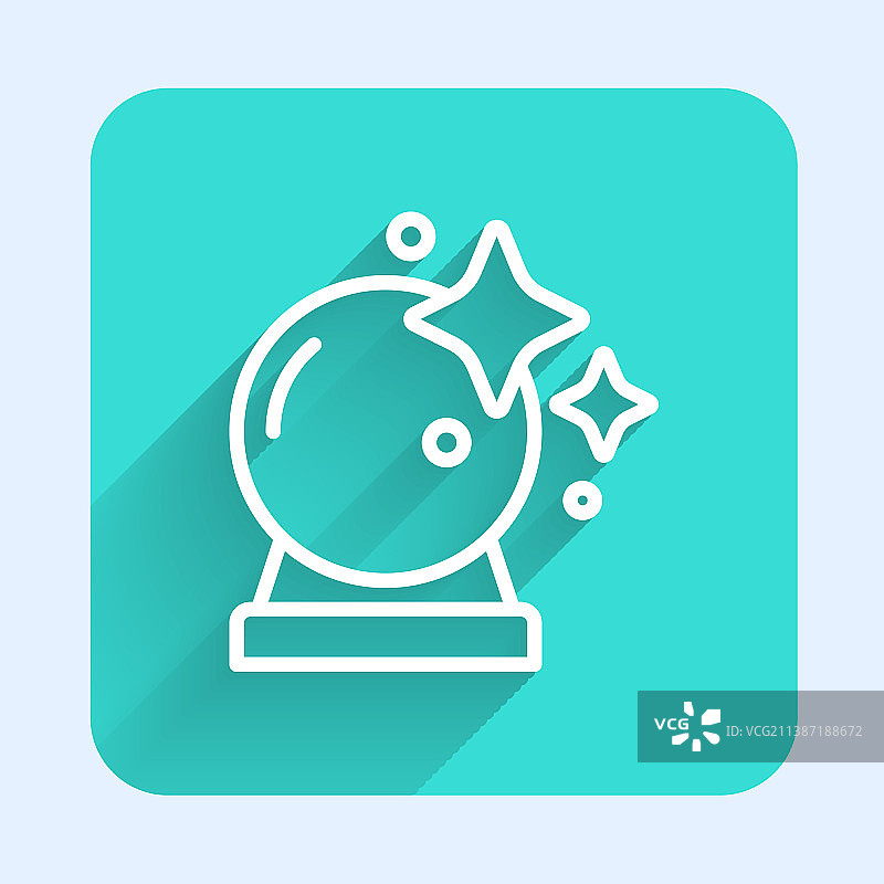 白色线条魔法球图标图片素材