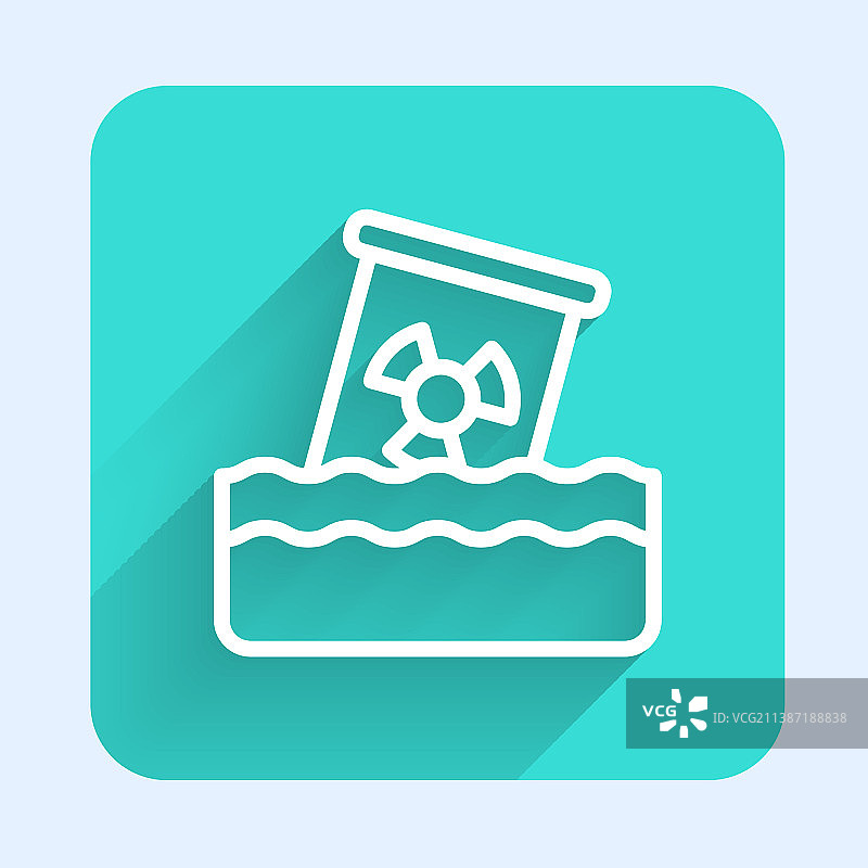 白色线条桶装放射性废料图标图片素材