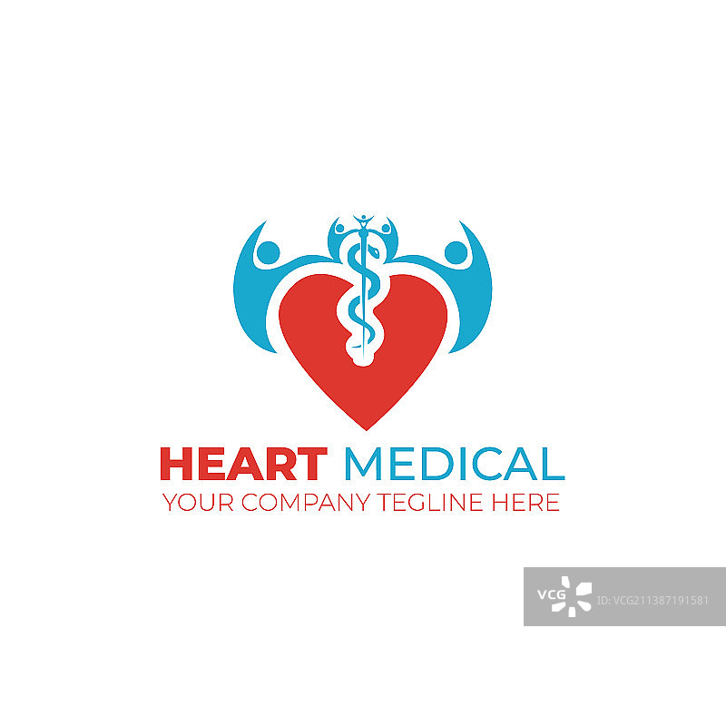 心形医疗标志设计模板图片素材