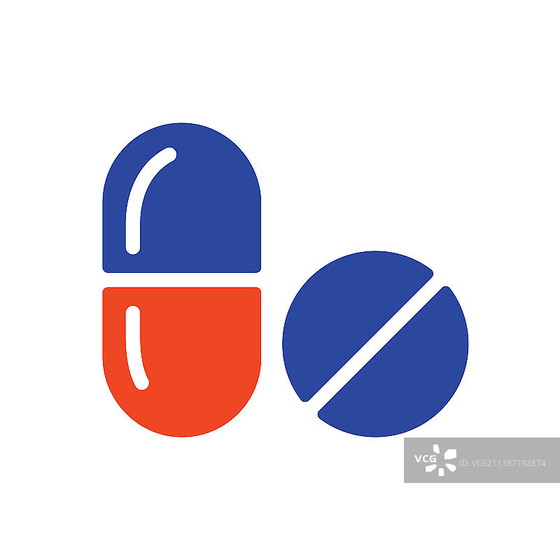 药片和胶囊药品的标志图标图片素材