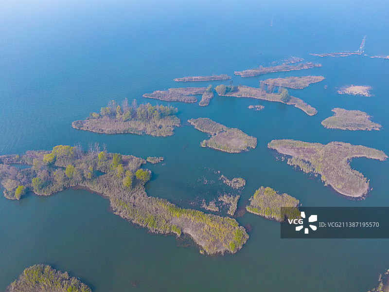山东泰安东平湖岛屿图片素材