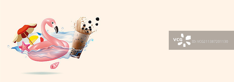 不同种类的气泡珍珠奶茶图片素材