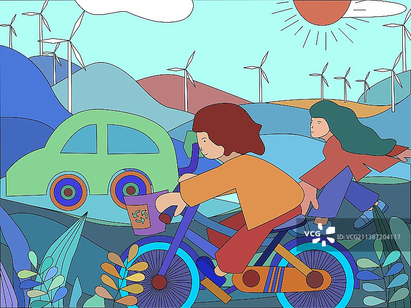插画 新能源环保图片素材