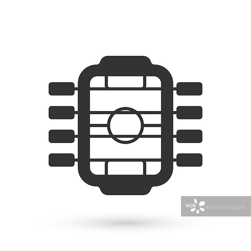 灰色桌上足球游戏爱好图标图片素材
