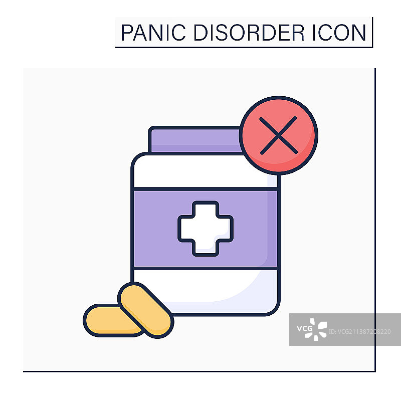 药物戒断彩色图标图片素材