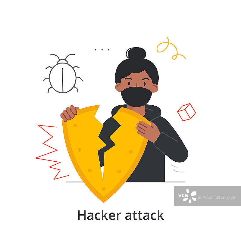 黑客攻击概念图片素材