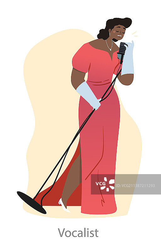 爵士乐女歌手概念图片素材