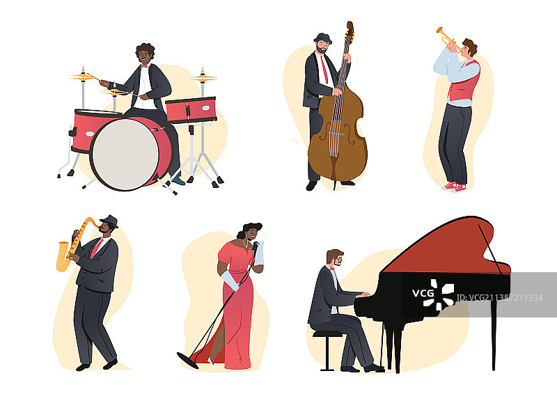 爵士乐队人物素材图片素材