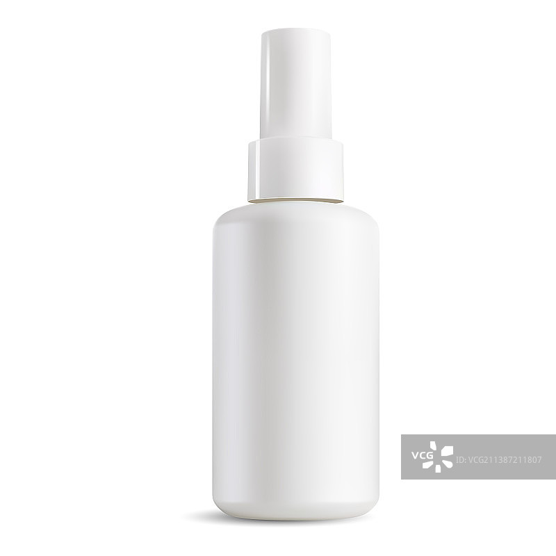 化妆品喷雾塑料瓶白色空白模型图片素材