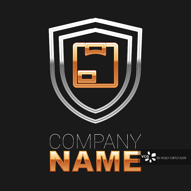 带盾牌图标的在线交付安全图片素材