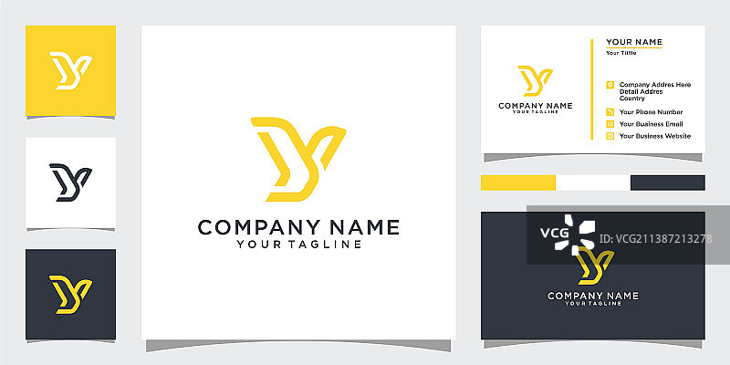 Y字母标志设计模板图片素材