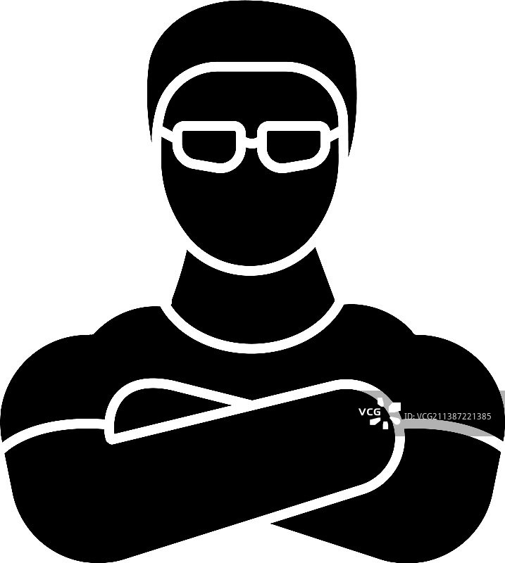 夜总会保安黑色图标图片素材