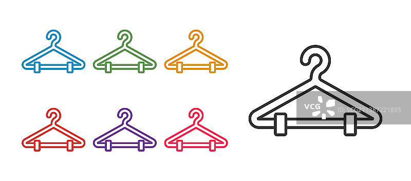 白色背景的衣架衣柜图标图片素材