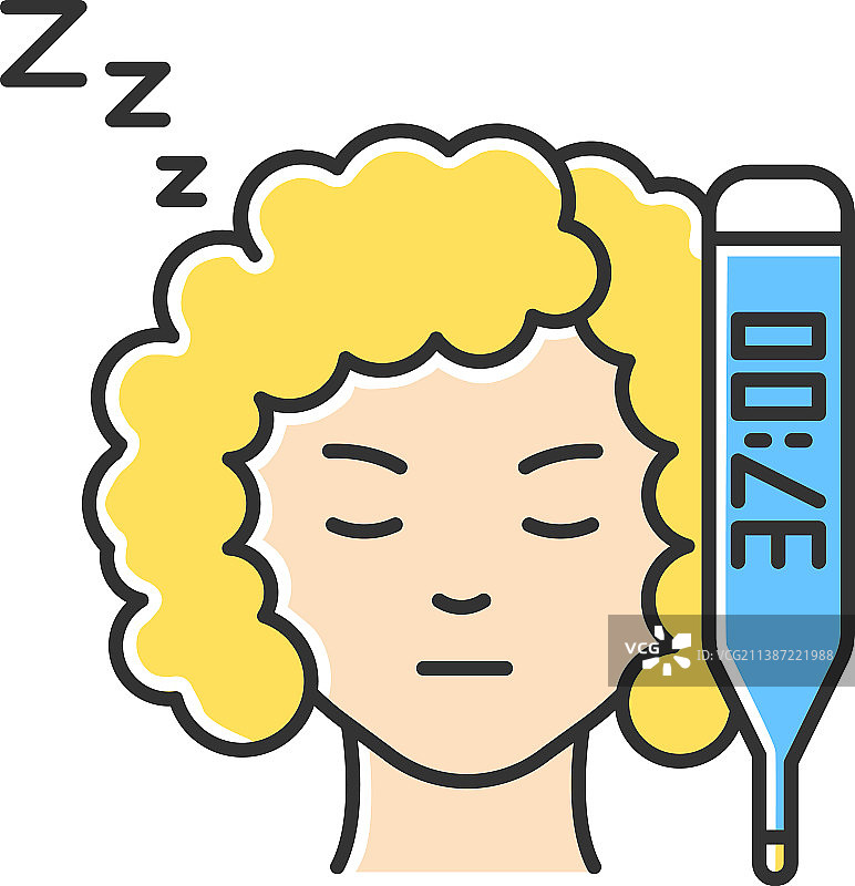 基础体温升高RGB颜色图标图片素材