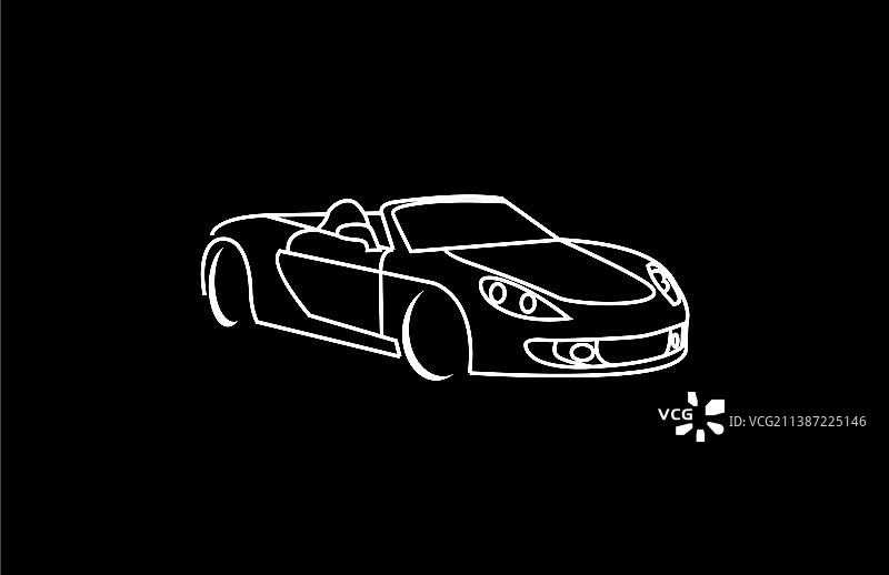 跑车轮廓设计图片素材