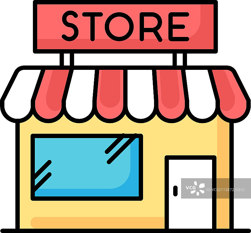 便利店RGB颜色图标：食品杂货店图片素材