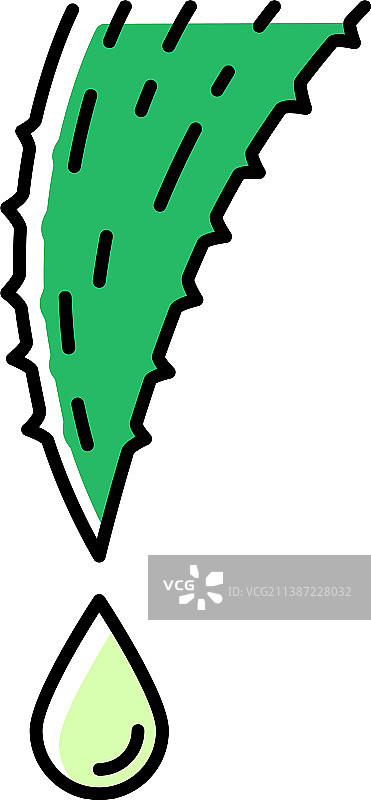 绿色芦荟汁图标图片素材