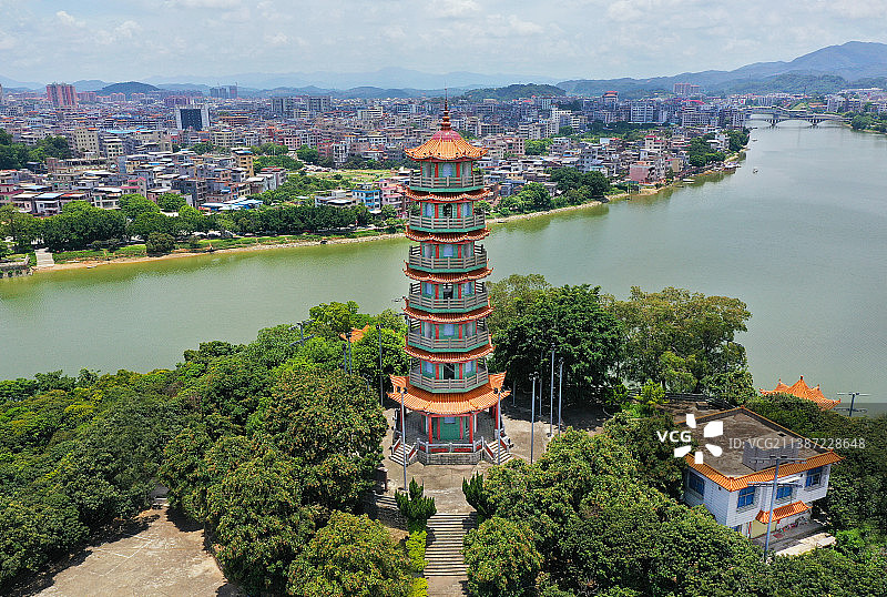 广东省广州市增城区南山古胜风景区航拍图片素材