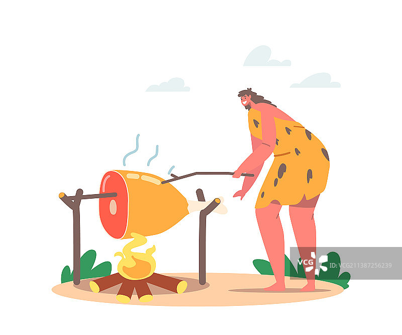 穴居人角色生活史前女人图片素材