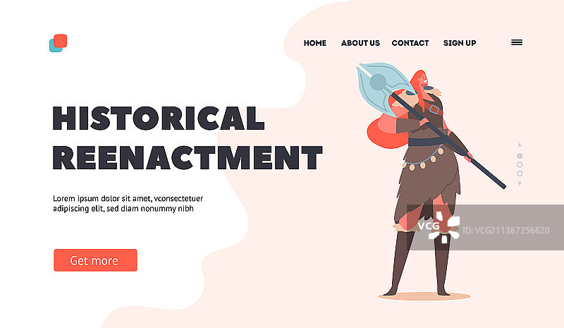 历史重演着陆页模板图片素材