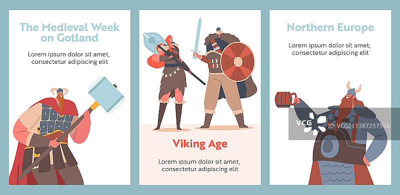 维京中世纪北欧士兵图片素材